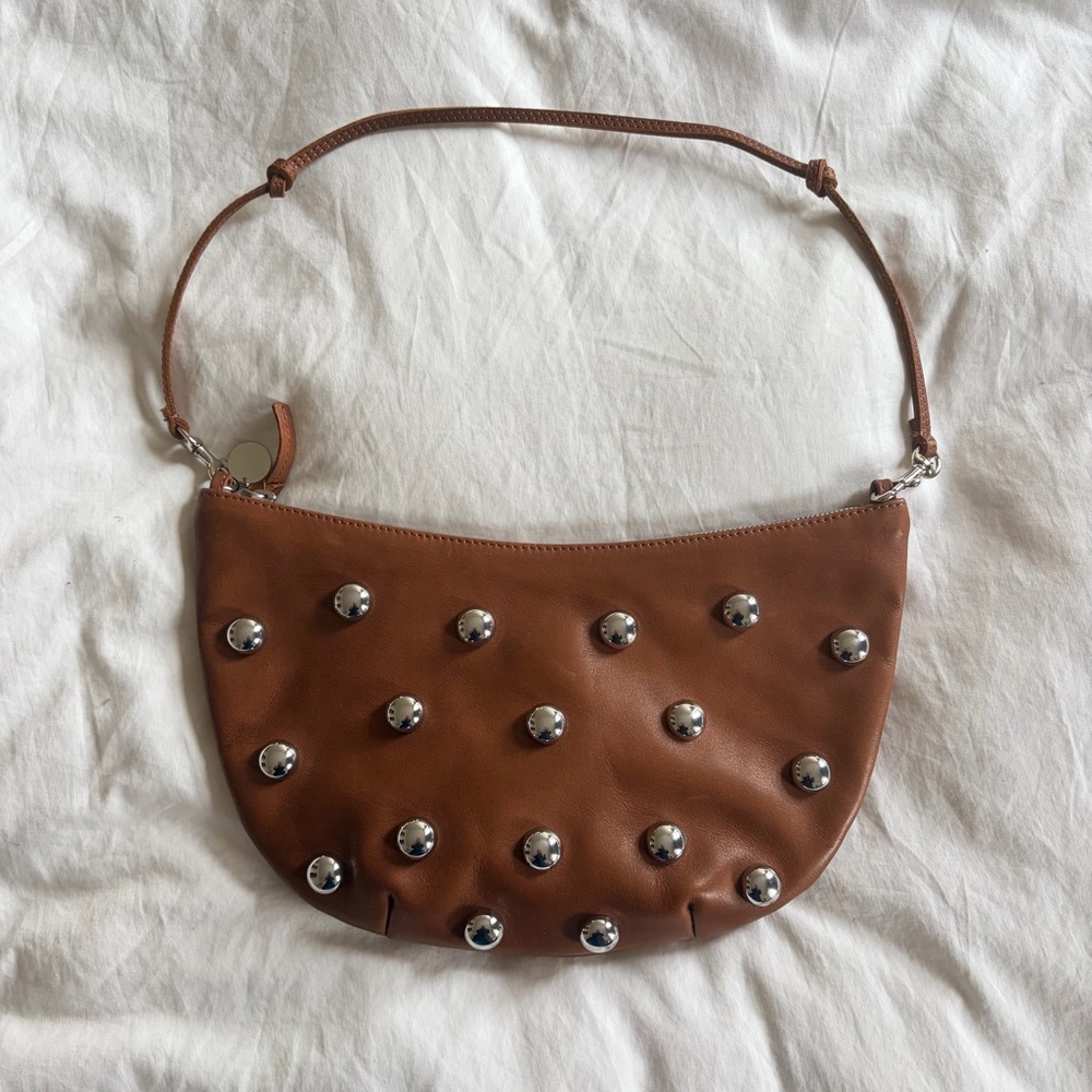 Clare V // Lune Silver Studded Bag